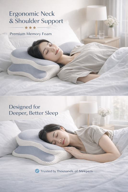 Orthopaedic Butterfly Memory Foam Pillow for Neck & Shoulder Pain Relief